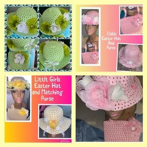 Child hat and matching purse bundle